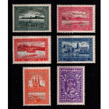1932 - Jugoslavien - AFA 232-37 - Komplet sæt - Postfrisk/ustemplet.
